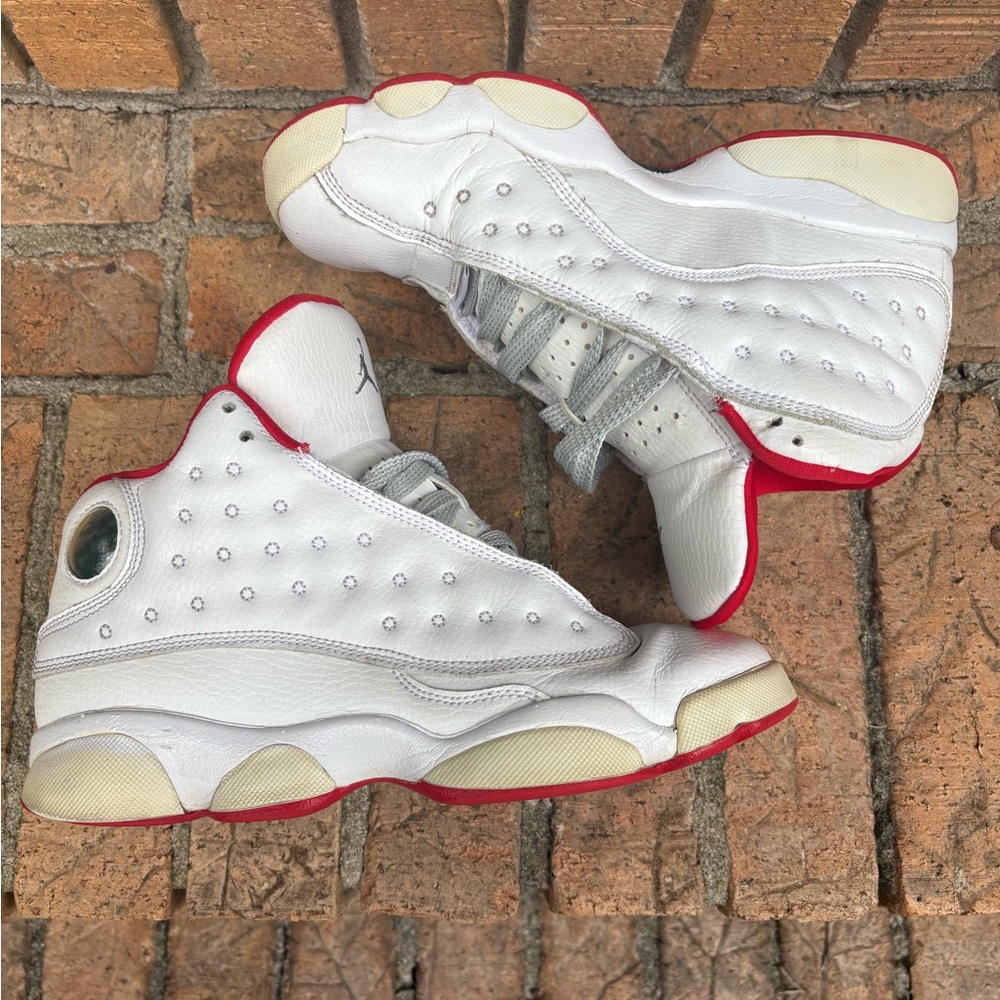 Nike Air Jordan 13 Retro Red and White Sneakers | Size 5.5Y (Women’s 7)